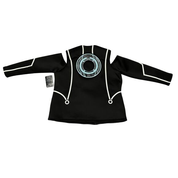 NEW Disney Tron Jacket Adult 1X Black Blue Lightcycle Run Light Up Costume - Picture 2 of 8